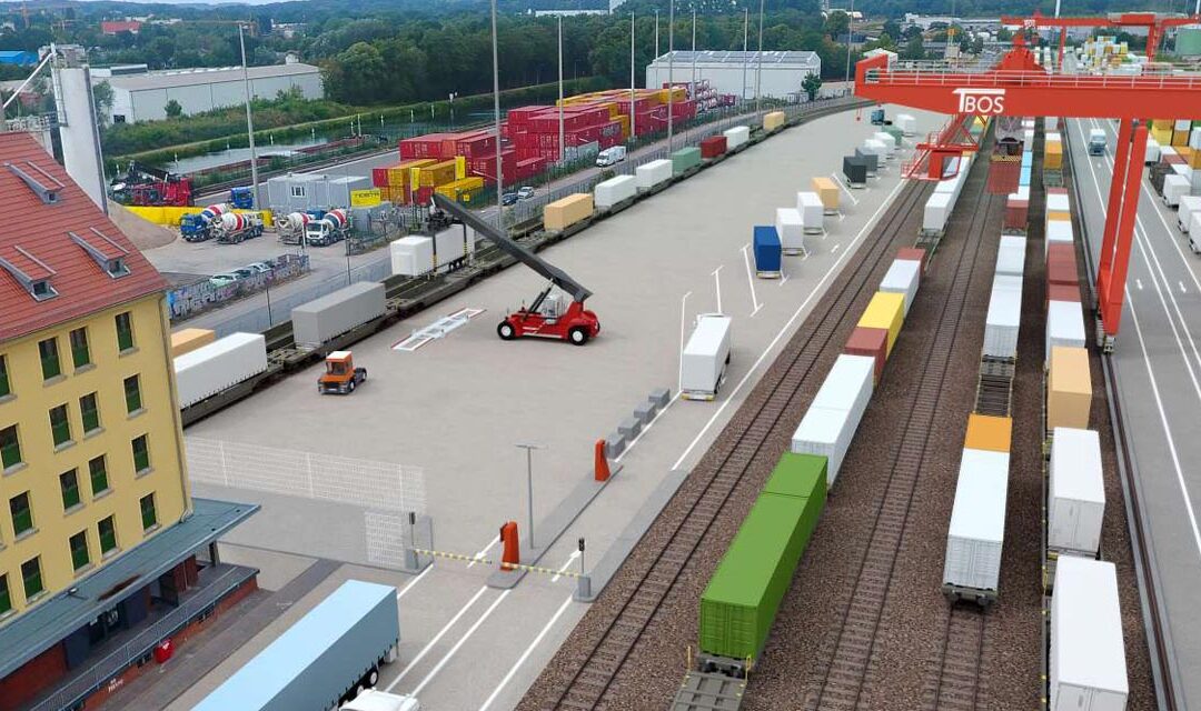 Hier entsteht ein Containerterminal im Hafen